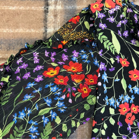 Anthropologie Maeve Jacquin Peasant Floral Blouse Size:S/P - Picture 5 of 13